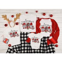 Merry Christmas Gnomes Family Matching T-shirt