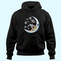 Skating Astronaut Moon Kids Skater Boys Skateboard Hoodie