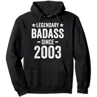 Badass 18 Year Old Boy Born In 2003 Girl Birthday Pullover Hoodie