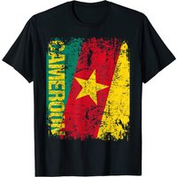 Cameroon Flag Vintage Distressed T Shirt