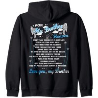 Loving Memorial My Brother Shirt, For My Brother In Heaven Zip Hoodie