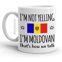 Funny Moldova Pride Gifts Mug, I'm Not Yelling I'm Moldovan Coffee Mug