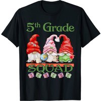 Cute Gnomes 5th Grade Squad Teacher Student Back To School T-shirt