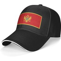 Night Butterfly Flag Of Montenegro Plain Baseball Cap Adjustable Dad Hats Gift For Men Women Outdoor Activities Black
