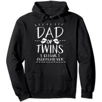 Cute Dad Of Twins Classic Overachiever Funny Parenting Gift Pullover Hoodie