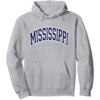 Mississippi Varsity Style Navy Blue Text Pullover Hoodie
