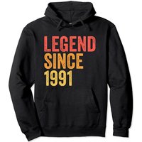 Legend Since 1991 Funny 30 Years Old 30th Birthday Party Pullover Hoodie