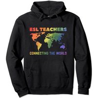 Esl Teachers Connecting The World Virtual Teacher And Tutor Pullover Hoodie