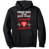 Wife Of Open Heart Surgery Survivor Heart Surgery Pullover Hoodie