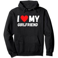 I Love My Girlfriend Red Heart Girlfriend Pullover Hoodie