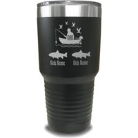 Fishing Dad With Child's Name Engraved Tumblers 30 Oz