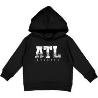 Atl Atlanta Skyline Pride Black & White Vintage Georgia Kids Pullover Hoodie
