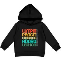 Filipino Philippine Food Lumpia Pancit Sinigang Adobo Lechon Kids Pullover Hoodie