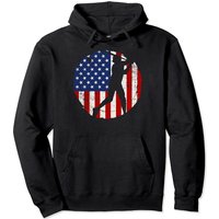 Patriotic American Flag Baseball Design, Baseball Design Pullover Hoodie