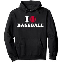 I Love Baseball Pullover Hoodie