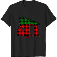 Christmas Plaid Camper Family Matching T-shirt