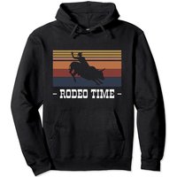 Vintage Rodeo Time Bull Rider Cowboy Pullover Hoodie