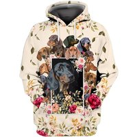 Diverse Dog Animal Flower 3d Hoodie