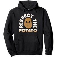 Funny Potato Gift Cute Kawaii Style Respect The Potato Pullover Hoodie