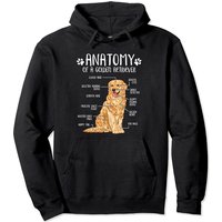 Funny Anatomy Golden Retriever Dog Lover Pullover Hoodie