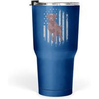 Chocolate Lab American Flag Brown Labrador Retriever Tumbler 30 Oz