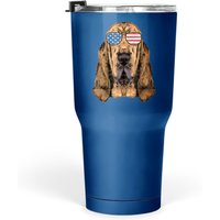 Bloodhound American Flag Dog Tumbler 30 Oz