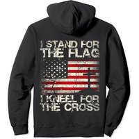 I Stand For Flag And Kneel For Cross Hoodie Patriot