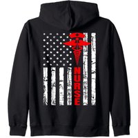 Nurse Flag Hoodie Patriotic American Vintage Usa Flag Registered Nurse