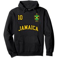 Jamaica Hoodie Number 10 Soccer Team Sports Jamaican Flag