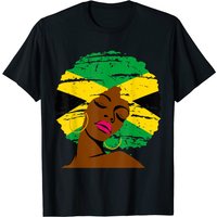 Jamaican Clothing For Women Proud Jamaica Flag Colors Top T-shirt