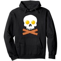 Kawaii Egg Hoodie Breakfast Skull Egg Bacon