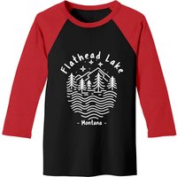 Flathead Lake Montana Baseball Tee