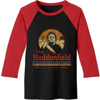Visit Haddonfield New Halloween Michael Myers Mens Vintage Classic Baseball Tee