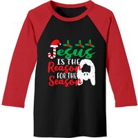 Jesus Is The Reason For The Season Christmas Pajamas Gifts Baseball Tee