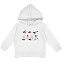 Vintage Fly Fishing Lures In Color Kids Pullover Hoodie Kids Pullover Hoodie