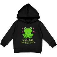 Just A Girl Who Loves Frogs Frog Girl Kids Pullover Hoodie