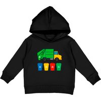 Kids Garbage Truck Recycling Bins Earth Day Children Toddler Kids Pullover Hoodie