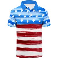 American Patriotic Flag Polo Shirt