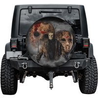 Horror Halloween Spare Tire Cover , Horror Halloween Cover