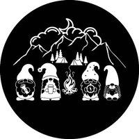 Camping Gnomes Spare Tire Cover