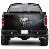 Tailgate Truck Skull Wrap Printed Graphics Vinyl