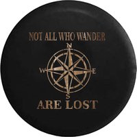 Not All Who Wander Distressed Spare Tire Cover