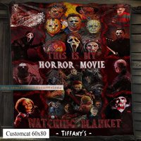 This Is My Horror Movie Watching Halloween Fleece Blanket