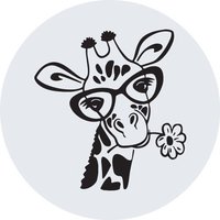 Giraffe With Glasses Spare Tire Cover