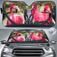 Flamingo Car Sunshade, Couple Gift, Auto Sun Shade