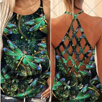 Dragonfly Criss Cross Tank Top