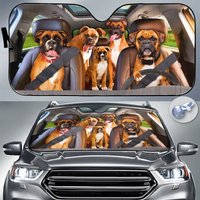Boxer Car Sunshade, Dog Windshield Sunshade