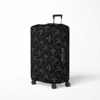 Protective Luggage Cover With Plane Print For Travel