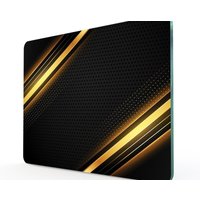 Black And Gold Glass Cutting Board Mother's Day Gift Office Kitchen Decoration