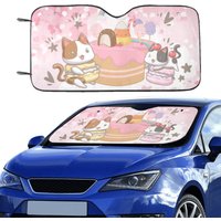 Kawaii Pink Cats Car Sun Shade